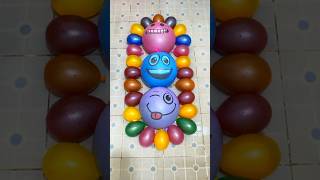 3Happy Smile Balloons and 24Mini Balloons With Water Colorful in Balloon Pop Reverse ASMR Satisfying [upl. by Anirtik]