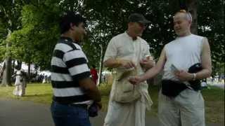 Vaisesika Prabhu distributes books Boston July 4 2011 [upl. by Motch212]