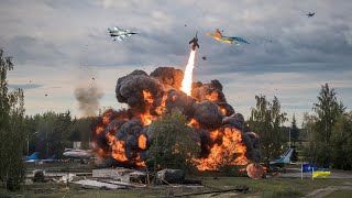 Huge Blast in Ukraine by Russian Fighter Jet Missile [upl. by Telford]