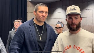 OLEKSANDR USYK PULLS UP AT TANKMARTIN SHOWS LOVE TO CALEB PLANT [upl. by Michale]