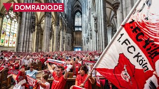 Fans singen die FCHymne im Kölner Dom [upl. by Abibah]