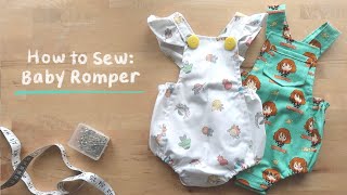 DIY Baby Romper with patterns amp measurements [upl. by Lansing]