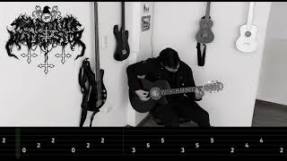 Satanic Warmaster  Carelian Satanist Madness  Slow Black Metal Acoustic Guitar Tabs [upl. by Kronfeld116]