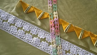 How to make fabric triangle  Fabric triangles sleeves design [upl. by Acirtal]