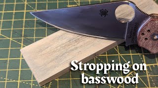 Stropping with basswood [upl. by Killigrew]