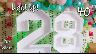 DIY How to Make Giant Marquee Numbers with Lights [upl. by Theobald]