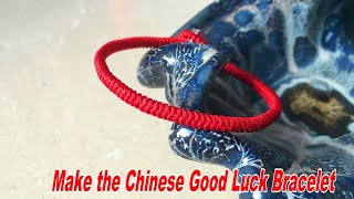 DIY Chinese knotting bracelet How to Make the Chinese Good Luck Bracelet [upl. by Josie423]