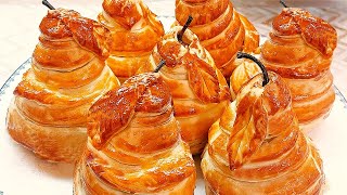 Irresistible Pears in Puff Pastry Delight  Easy amp Elegant Dessert Recipe A Culinary Delight [upl. by Anahsed879]