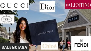 Luxury Shopping at Woodbury Common Outlets Gucci Dior Fendi Prada Balenciaga Chloe etc [upl. by Sherwood]