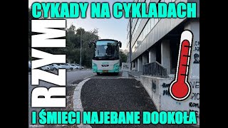 Typowe Włochy cykady 36C o 21wszej i wszędzie śmieci  takiego podjazdu na wstecznym nie lubię [upl. by Nnaasil]