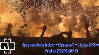 Rammstein Intro  1Ramm4  2Links 234  20240511 Praha Letiště Letňany  Feuerzone  4K [upl. by Schrick]