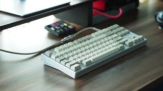 Merisi Ottantaquattro  Cherry MX Ergo Clears on Aluminum Plate Typing Sound Test [upl. by Hgielrac964]