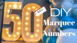 DIY MARQUEE NUMBERS USING FOAM BOARDS [upl. by Mcadams]