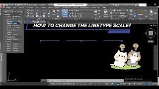 HOW TO CHANGE THE LINETYPE SCALE IN AUTOCAD [upl. by Tisman]