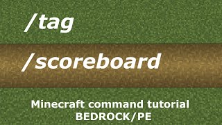 How to use TAGS and SCOREBOARD command in Minecraft PE [upl. by Lunneta227]