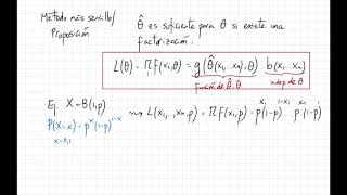 Inferencia Estadística Suficiencia de un estimador [upl. by Aiuqcaj710]