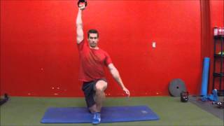 Inline Lunge Bottom Up Kettlebell Shoulder Press [upl. by Eninahpets570]