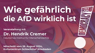 Wie gefährlich die AfD wirklich ist  Veranstaltung vom 26 August 2024 [upl. by Steiner]