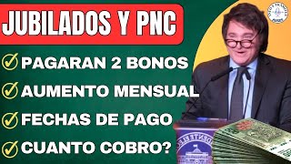 DOS BONOS confirmados y AUMENTO MENSUAL JUBILADOS PNC Y PUAM  bono en enero 2024 👉🏼 fechas de pago [upl. by Janie955]