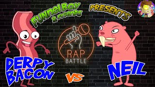 DERPY BACON vs NEIL the NAKED MOLERAT FBAF Presents Rap Battle Animated HipHop Showdown 2 [upl. by Eceinart]