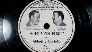 WHOS ON FIRST by Abbott and Costello 1943 [upl. by Alleynad]