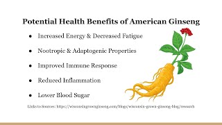 Health Benefits of American Ginseng Root Panax Quinquefolius [upl. by Omrellug]