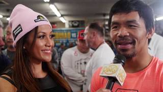 Manny Pacquiao on Adrien Broners KO prediction quotEasy to say hard to do It will not happenquot [upl. by Darbie803]