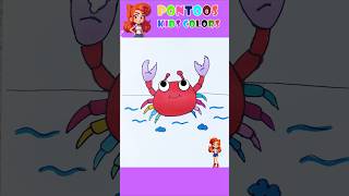 Clacktley clack song 🦀 crab seaanimals kidssong explore drawingforkids color drawing yt [upl. by Dre537]