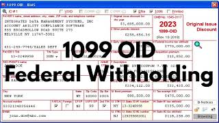 1099 OID and Your Federal Withholding [upl. by Stillas]