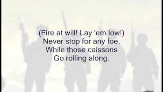 The Caisson Song Original US Army Song  Singalong with Lyrics [upl. by Emilio594]