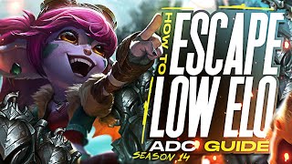 How to Actually Climb as ADC in Season 14  Low Elo ADC Guide S14 [upl. by Acinod]