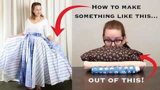 The Split Side Adjustable Waist Giant Pockets Skirt Tutorial Part 1 [upl. by Edlyn]