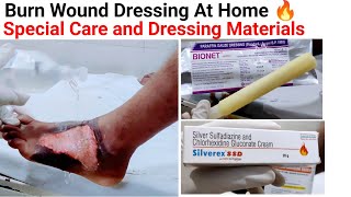 BURN WOUND DRESSING  जले घाव कि पट्टी  Dressing at home  3 easy steps  Diet and care at home [upl. by Lledyl]