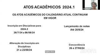 novo calendário acadêmico 20241 [upl. by Malha]