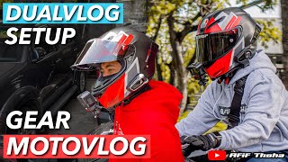 MOTOVLOG SETUP  GEAR MOTOVLOG  PERALATAN WAJIB NGEVLOG DAN DUAL VLOG‼️ 🔥 setupmotovlog gearvlog [upl. by Ahsemot]