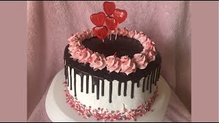 Strawberry Ganache Drip Cake Tutorial [upl. by Berlyn494]