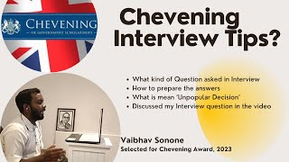 Chevening Interview Tips  Chevening Scholarship  Hindi [upl. by Cristine]