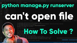 python managepy runserver  cant open file  How To Solve [upl. by Karolyn268]