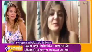 Hande Erçelden sosyal medyayı sallayan İngilizce [upl. by Ranit]