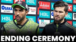 Ending Ceremony  Lahore Qalandars vs Peshawar Zalmi  Match 33  HBL PSL 8  MI2A [upl. by Aruam]