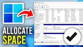 How To Allocate Unallocated Space In Windows 11 amp 10  Full Guide [upl. by Annasor392]