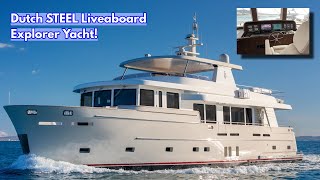 BRAND NEW DutchBuilt STEEL Liveboard Explorer Yacht  MY Felis [upl. by Swope892]