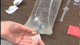 IV Therapy Adding Medication to IV Solution Bag [upl. by Bryner]