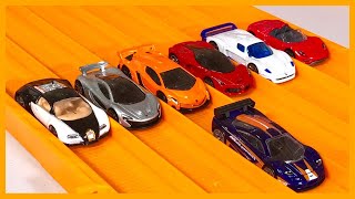 MCLAREN F1 GTR vs 6 HYPER CAR EXOTICS  Hot Wheels [upl. by Vivien]