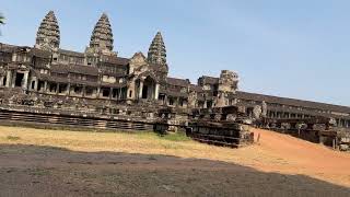 View of Angkor Wat Temple Siem Reap Cambodia 1 [upl. by Fiester768]