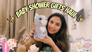 UNBOXING BABY SHOWER GIFTS 🎁  WHAT DID WE GET 👀  Pregnancy series [upl. by Ytsur]