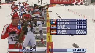 Biathlon  Mens 15Km Mass Start  Turin 2006 Winter Olympic Games [upl. by Flavio]