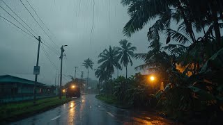 Driving In Rain  Relaxing DRIVE 💤 SLEEP INSTANTLY IN 3 MINUTES  Dense Residential Village [upl. by Hettie]