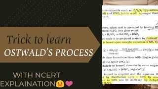 Trick for learning Ostwalds process neet pblockclass12th [upl. by Bethesda982]