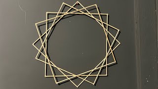 DIY Bamboo Skewers Wall Hanging  Handmade Craft [upl. by Esele]